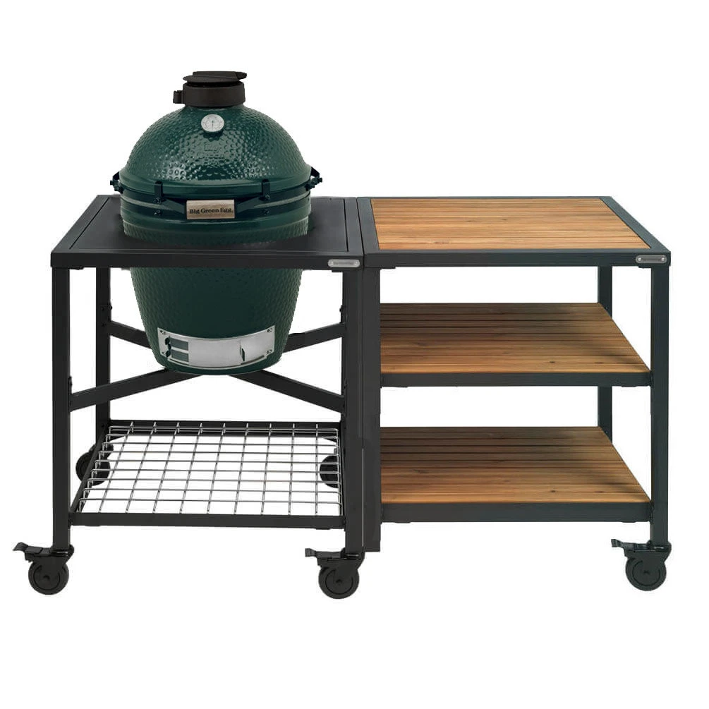 Big Green Egg Modular Outdoor Workspace Compleet Systeem Wood-Wood-Wood Incl. Medium Barbecue 3 Big Green Egg Modular Outdoor Workspace Compleet Systeem Wood-Wood-Wood Incl. Medium Barbecue