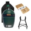 Big Green Egg Small Barbecue ø 33 Cm Keramiek Groen Met Onderstel, Acaciahouten Zijtafels En Hoes -Bbq Promotiewinkel bge hoofd 2 small nest acacia handler cover