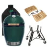 Big Green Egg Large Barbecue ø 47 Cm Keramiek Groen Met Onderstel, Acaciahouten Zijtafels En Hoes -Bbq Promotiewinkel bge hoofd 4 2 large nest acacia mates cover