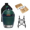 Big Green Egg Medium Barbecue ø 38 Cm Keramiek Groen Met Onderstel, Acaciahouten Zijtafels En Hoes -Bbq Promotiewinkel bge hoofd 4 2 medium nest acacia mates cover