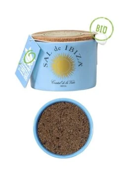 Sal De Ibiza Fleur De Sel Mar Blau Met Zwarte Knoflook 140 Gram