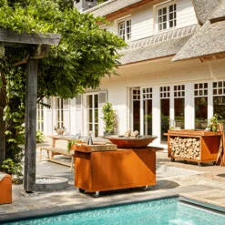 OFYR Island PRO 100-100 Vuurkorf - Barbecue Met Meubel En Plank Van Donkergrijs Keramiek -Bbq Promotiewinkel ofyr island pro 1 2