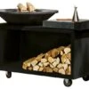 OFYR Island Black PRO 100-100 Vuurkorf - Barbecue Met Meubel En Plank Van Keramiek -Bbq Promotiewinkel oib 100 pro cd