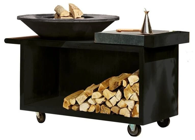 OFYR Island Black PRO 100-100 Vuurkorf - Barbecue Met Meubel En Plank Van Keramiek 3 OFYR Island Black PRO 100-100 Vuurkorf - Barbecue Met Meubel En Plank Van Keramiek